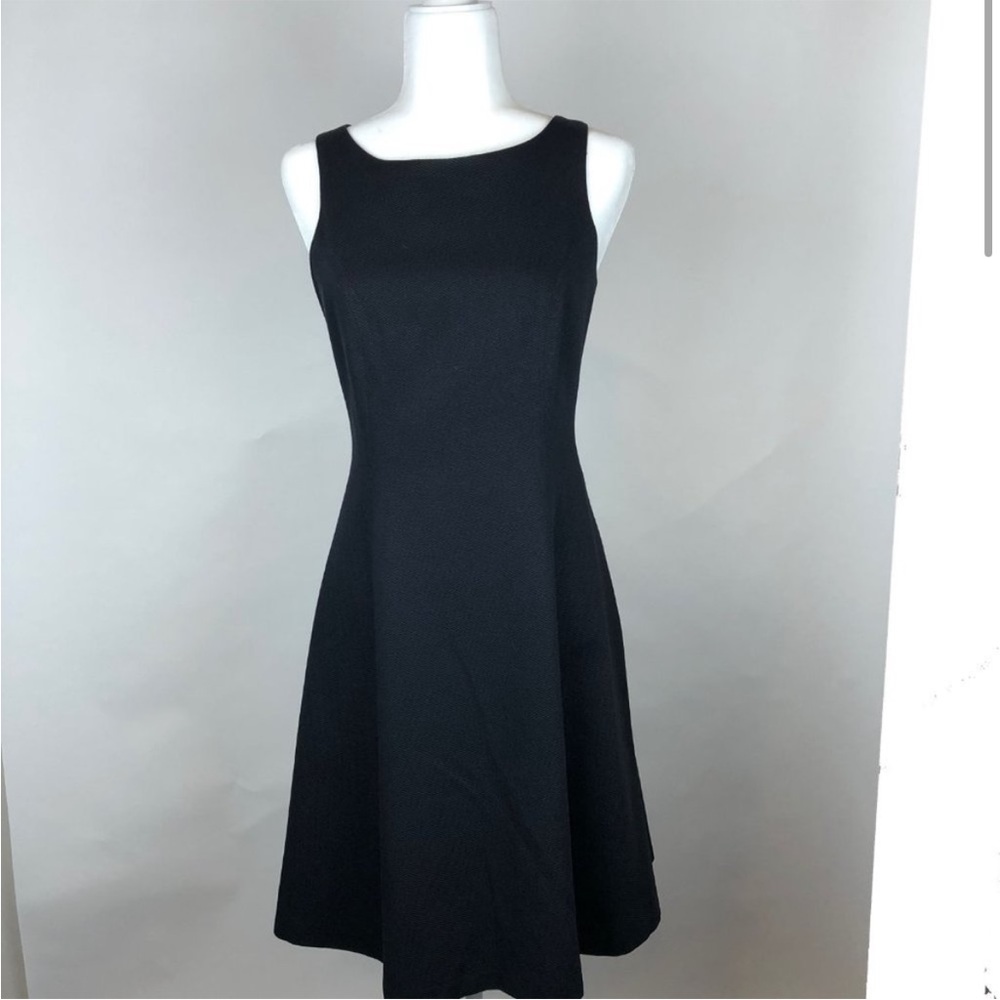 J. McLaughlin Black Cotton Fit and Flare Dress 4